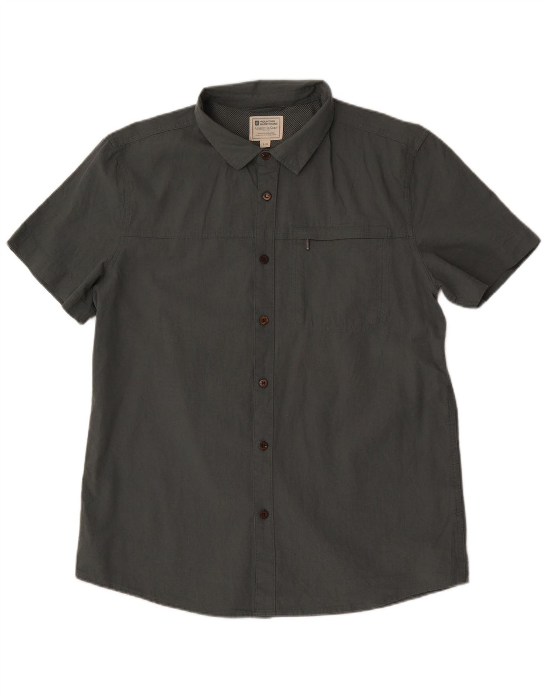 Mountain Warehouse Chemise à manches courtes pour homme en coton gris Taille L