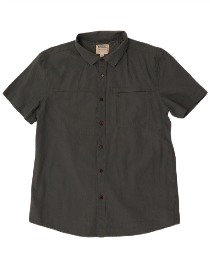 Mountain Warehouse Chemise à manches courtes pour homme en coton gris Taille L