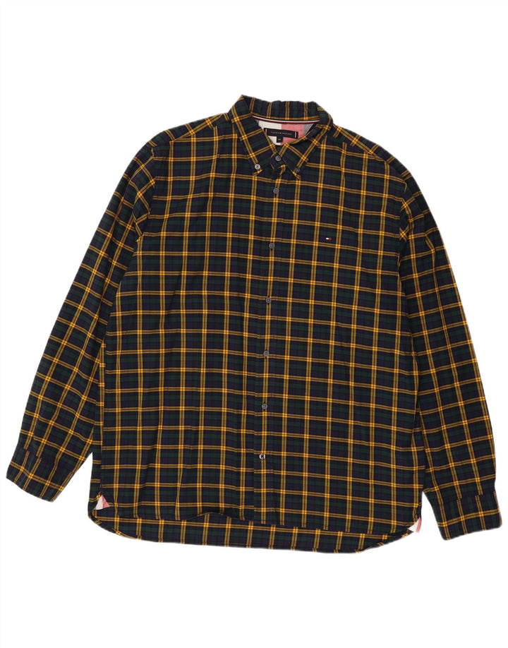 Tommy Hilfiger Chemise Regular Fit Homme 2XL Coton à Carreaux Multicolore