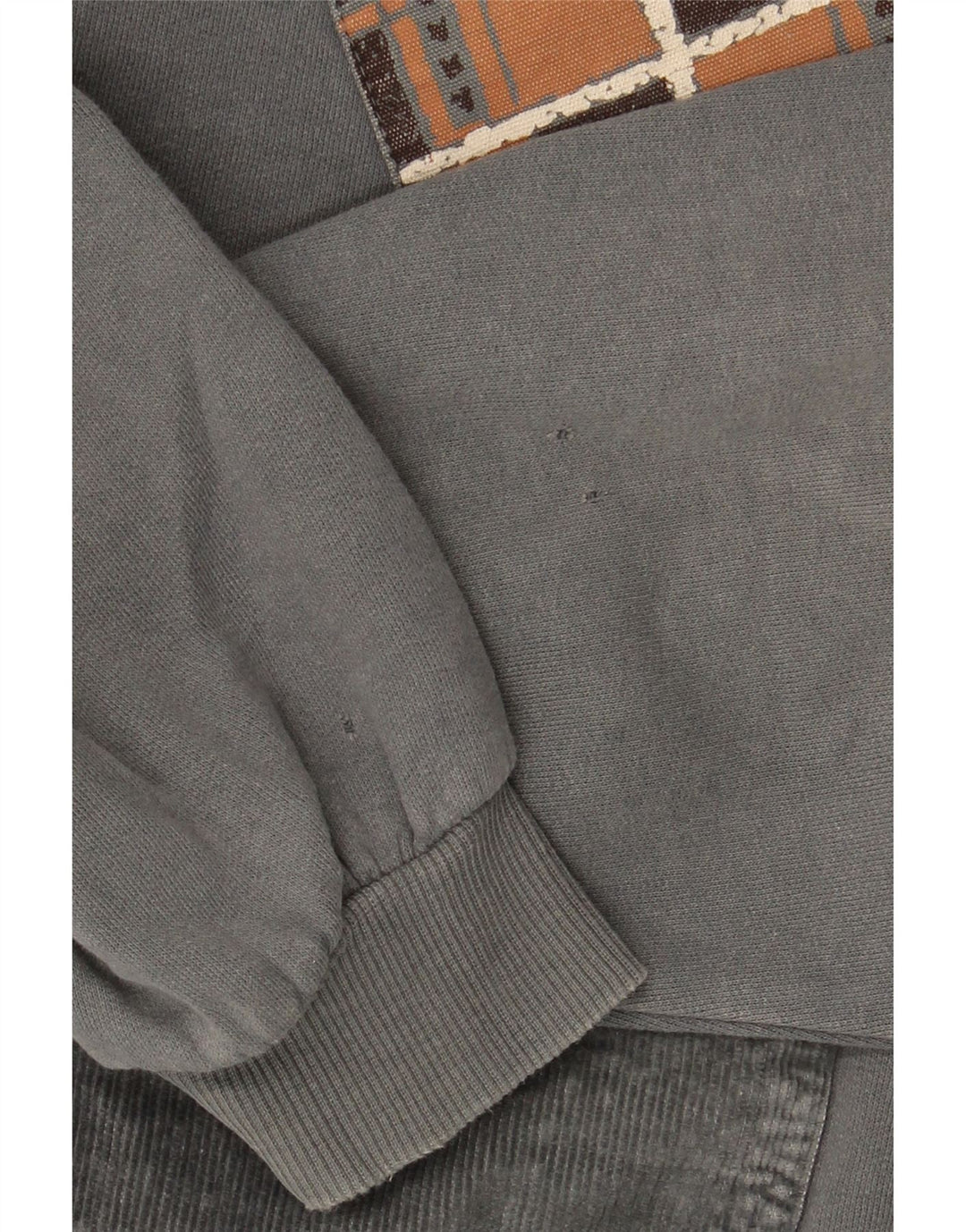 Chewan Sweat-shirt à col polo pour homme XL Gris géométrique