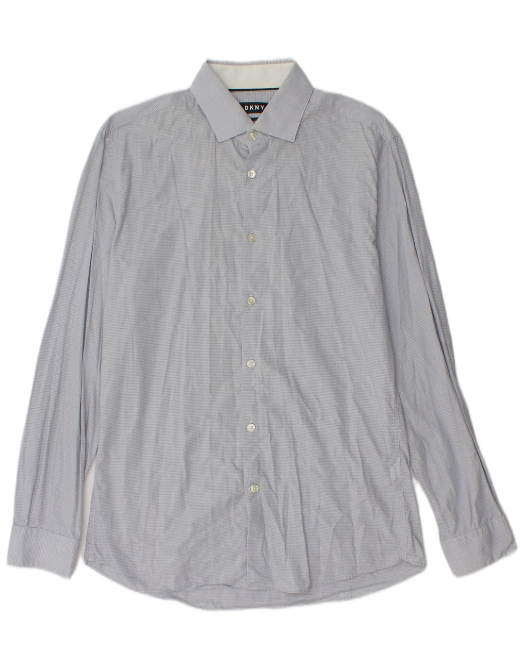 Dkny Chemise Slim Fit Homme Taille 39 15 1/2 Coton à Carreaux Bleu Moyen
