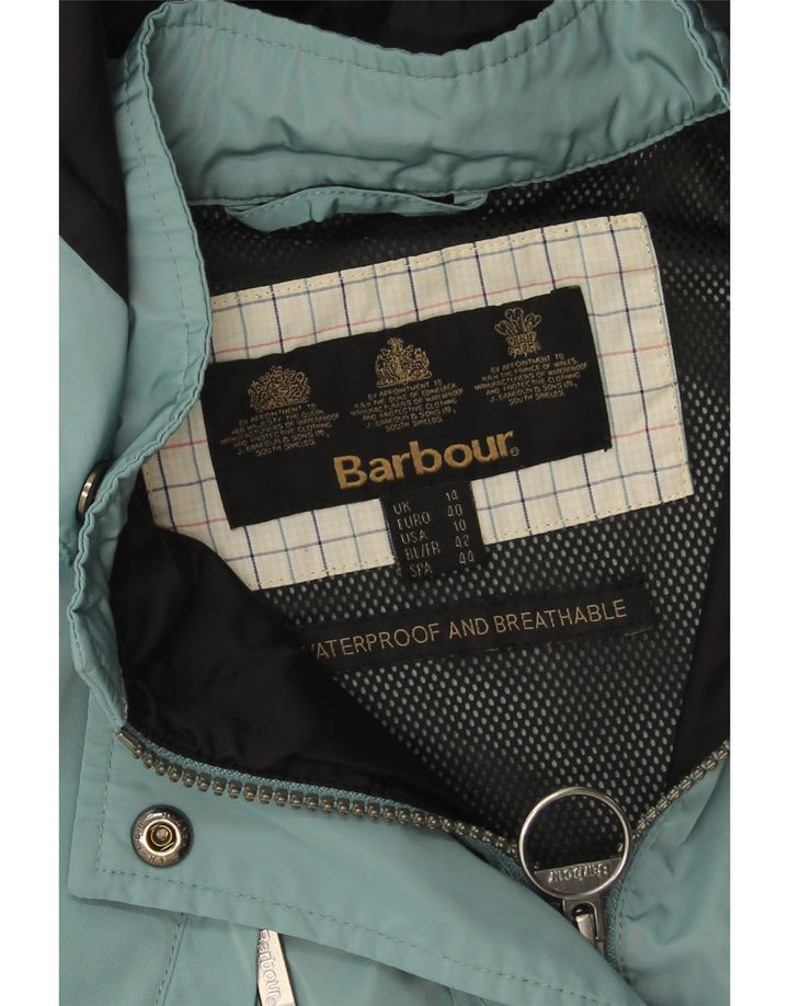 Barbour Veste de pluie à capuche pour femme UK 14 Large Bleu