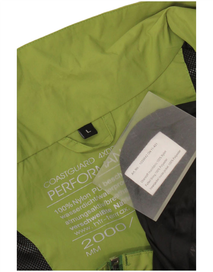Coast Guard Veste de pluie pour homme UK 40 Large Vert Colorblock Nylon