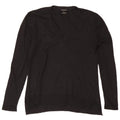 Massimo Dutti Pull col V pour femme UK 14 Grande laine noire