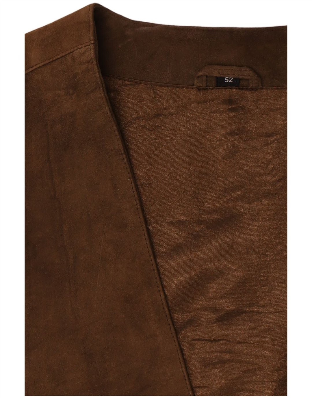 gilet en daim homme vintage IT 52 grand cuir marron