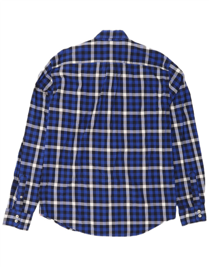 Chemise en flanelle coupe classique Boden homme en coton à carreaux bleu moyen