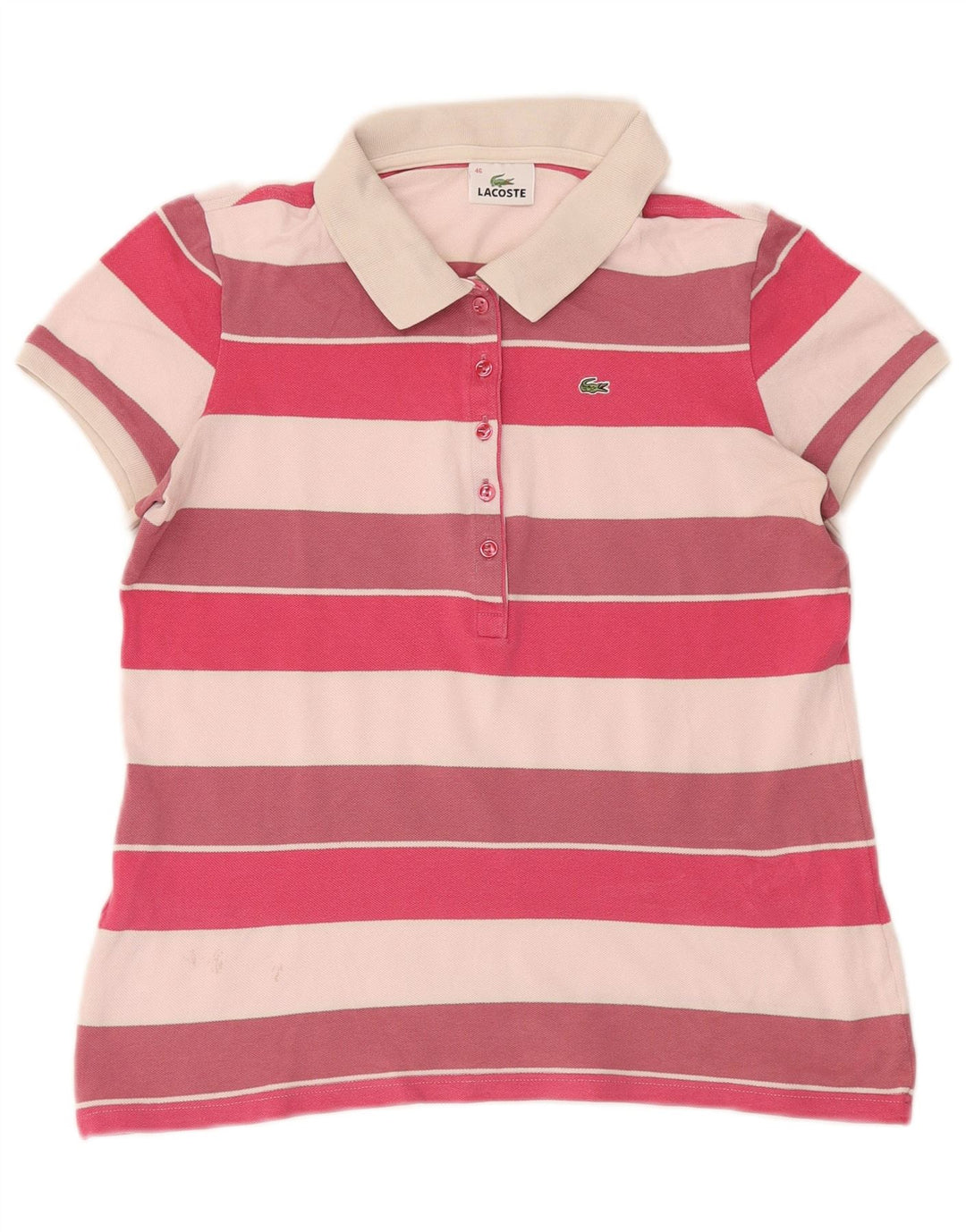 Lacoste Polo Femme Taille 46 XL Coton Rayé Multicolore