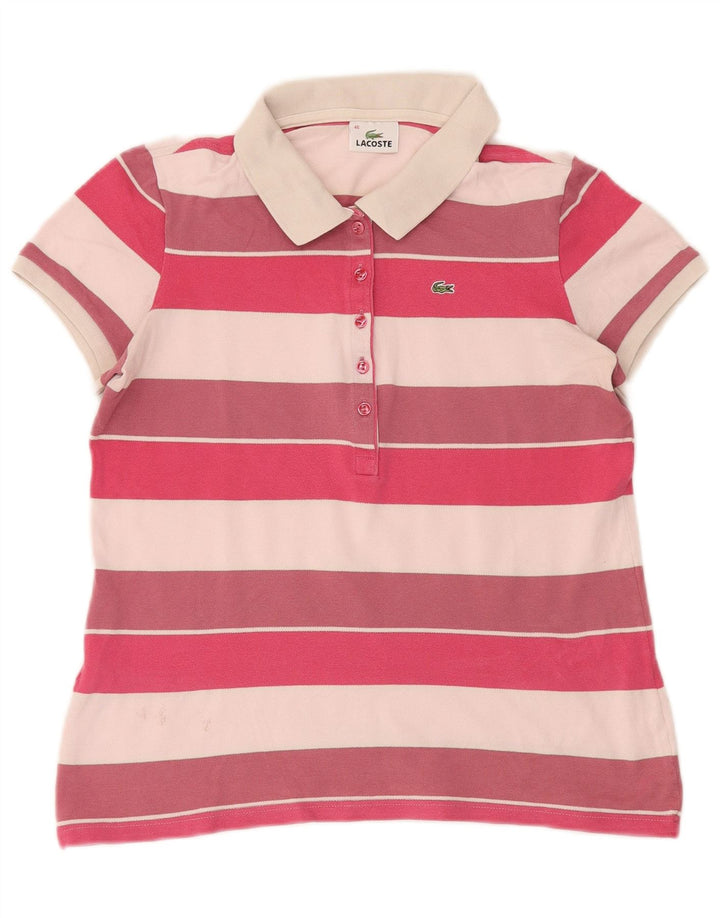 Lacoste Polo Femme Taille 46 XL Coton Rayé Multicolore