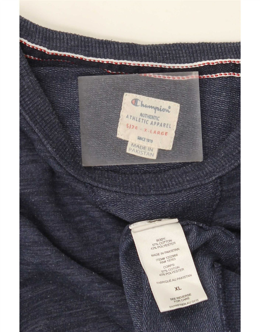Champion Sweatshirt Jumper XL Bleu Marine Moucheté Coton Homme