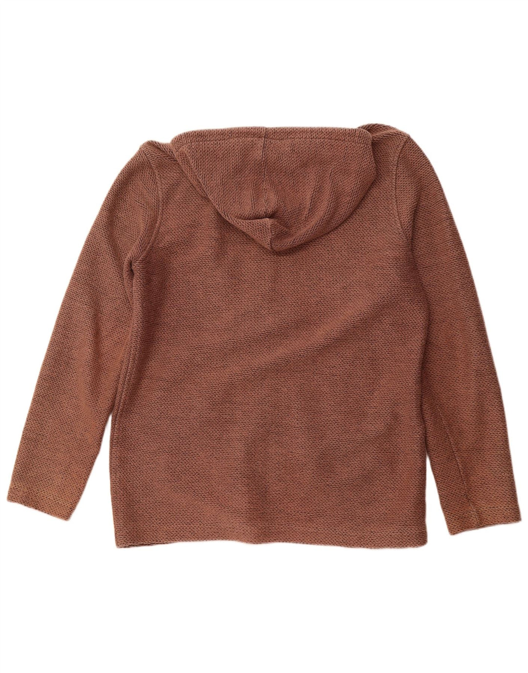 WEIRD FISH Pull à capuche zippé pour homme en coton marron