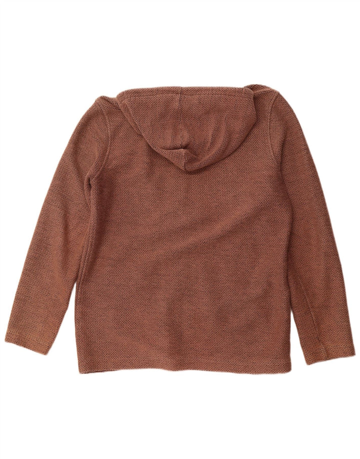 WEIRD FISH Pull à capuche zippé pour homme en coton marron