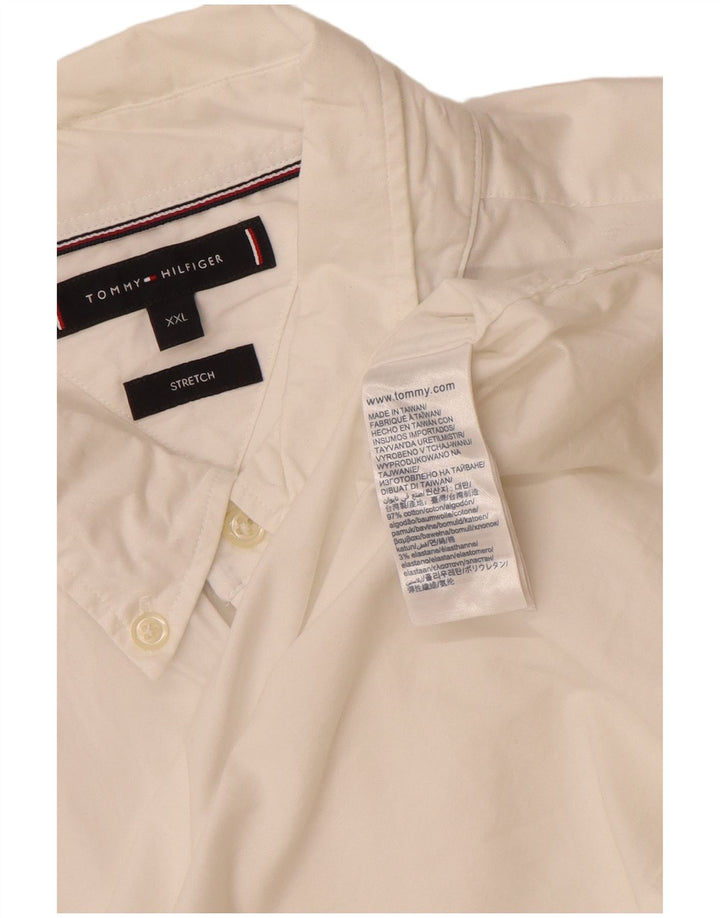 Tommy Hilfiger Chemise à manches courtes pour hommes 2XL Coton blanc