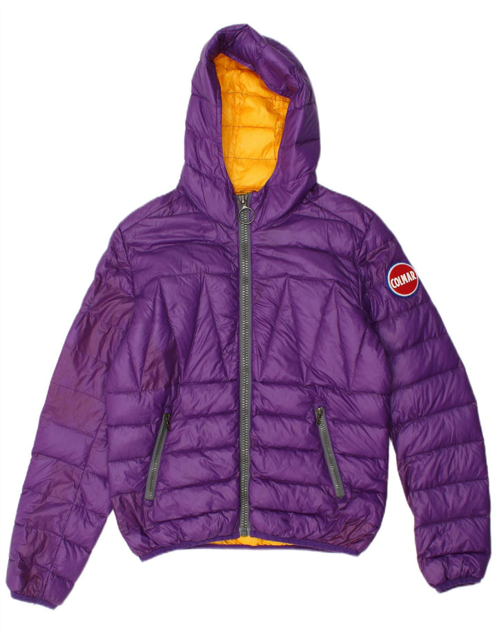COLMAR Veste matelassée à capuche pour femme IT 42 Small Violet Polyamide