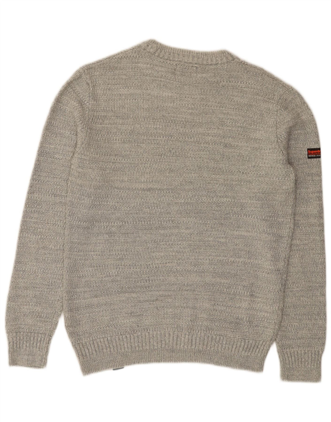 Superdry Pull Ras du Cou Pull Homme Gris Moyen Coton