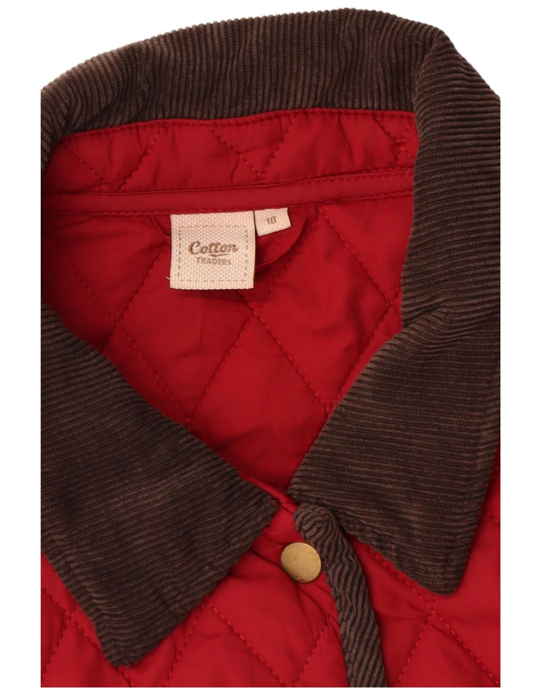 Cotton Traders Manteau matelassé pour femme UK 18 XL Rouge Polyester