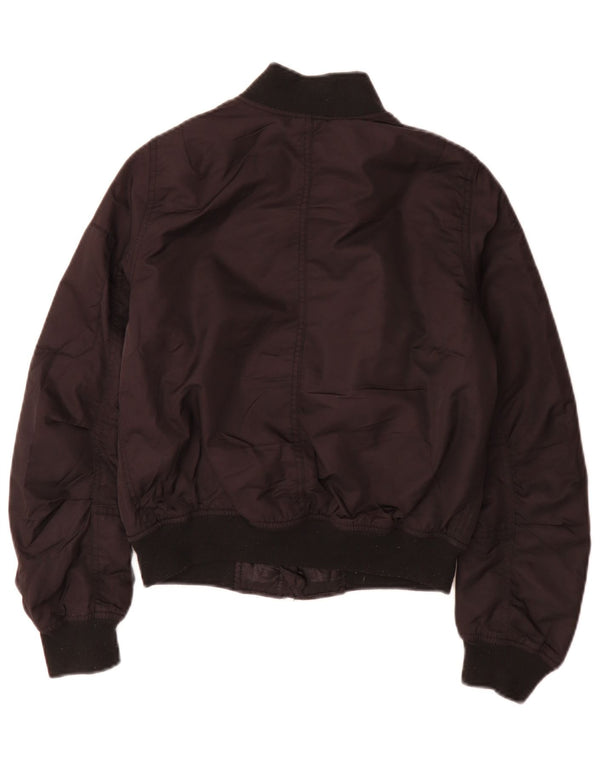 Topshop Veste bomber surdimensionnée pour femme UK 6 XS Noir Polyester