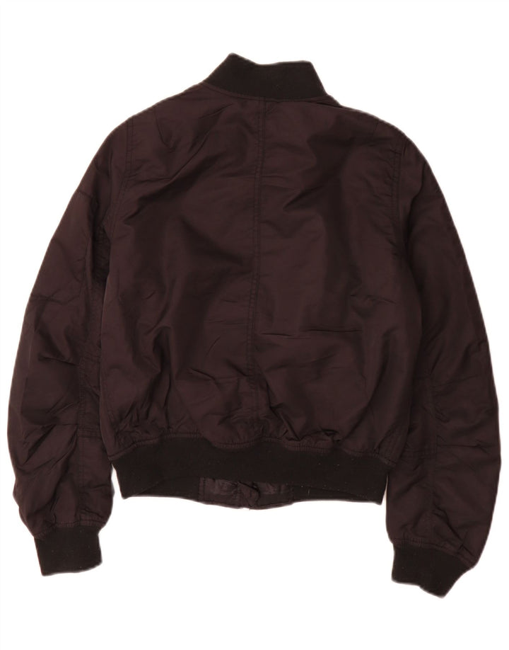 Topshop Veste bomber surdimensionnée pour femme UK 6 XS Noir Polyester