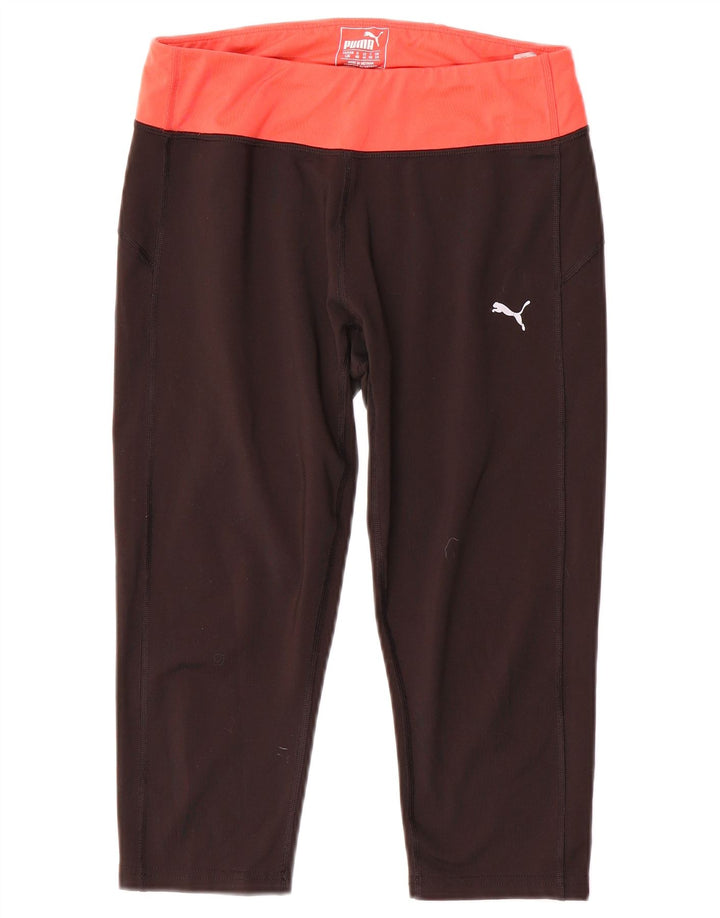 Puma Legging Capri Femme UK 44 Polyester Colorblock Noir Moyen