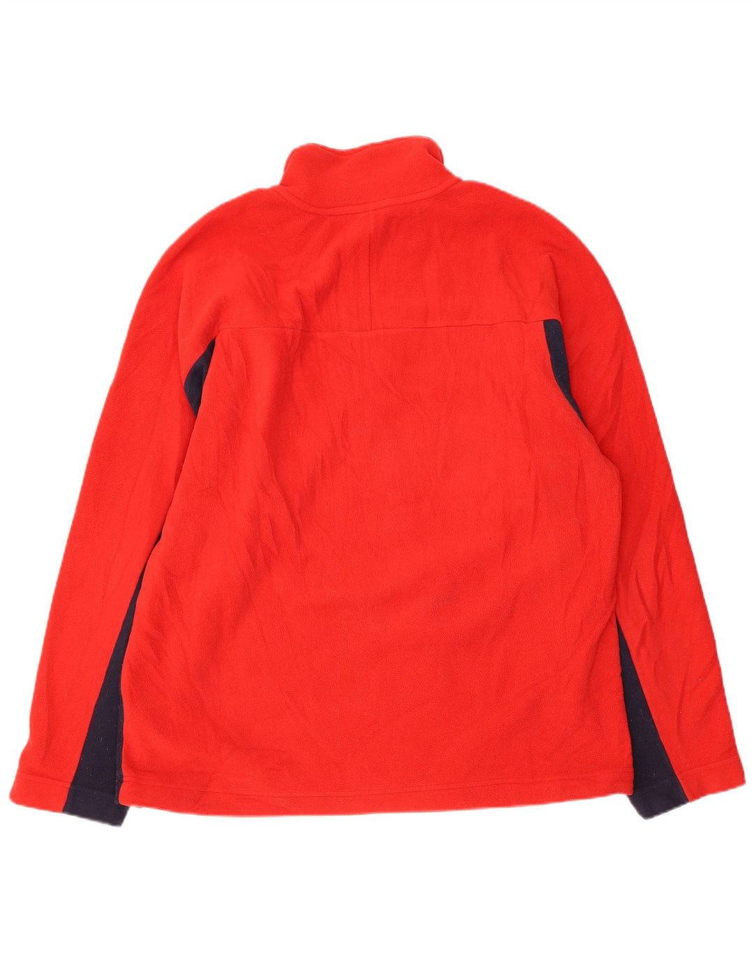 Fila Pull polaire à col zippé pour homme, grand, rouge, color block