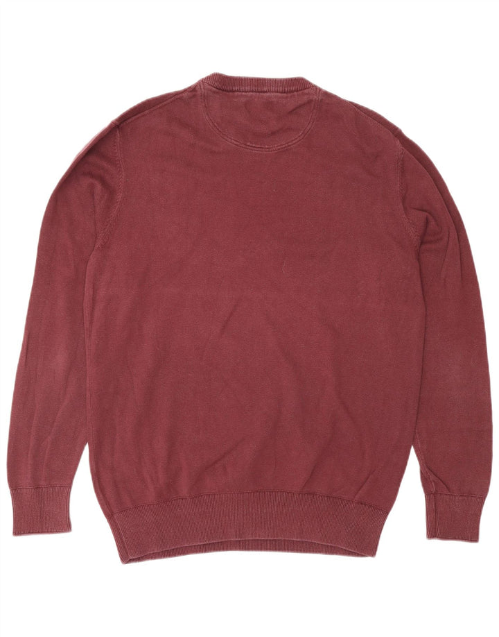 TIMBERLAND Pull col rond homme en coton bordeaux moyen