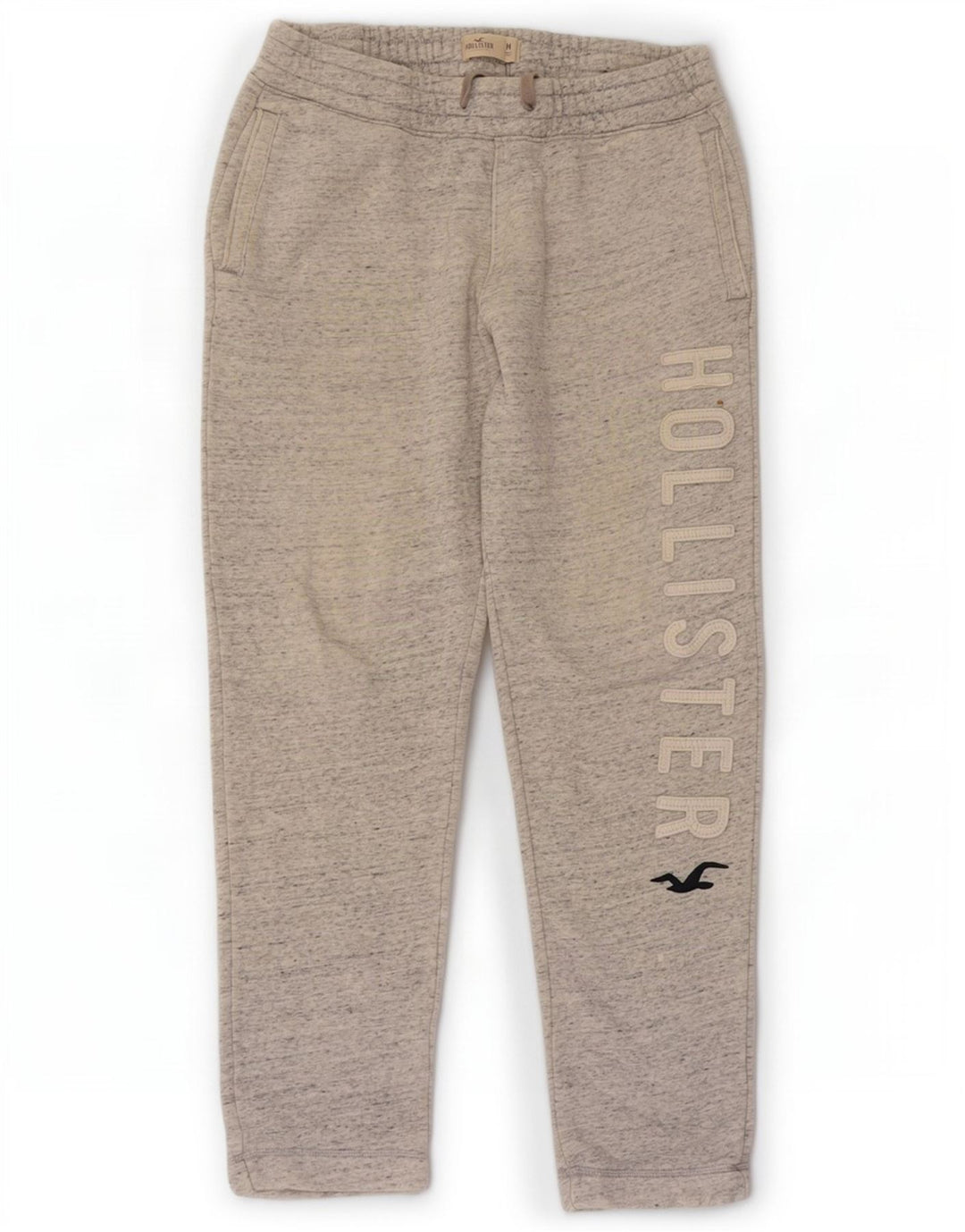 Hollister Pantalon De Survêtement Graphique Homme Gris Moyen Flecked Cotton