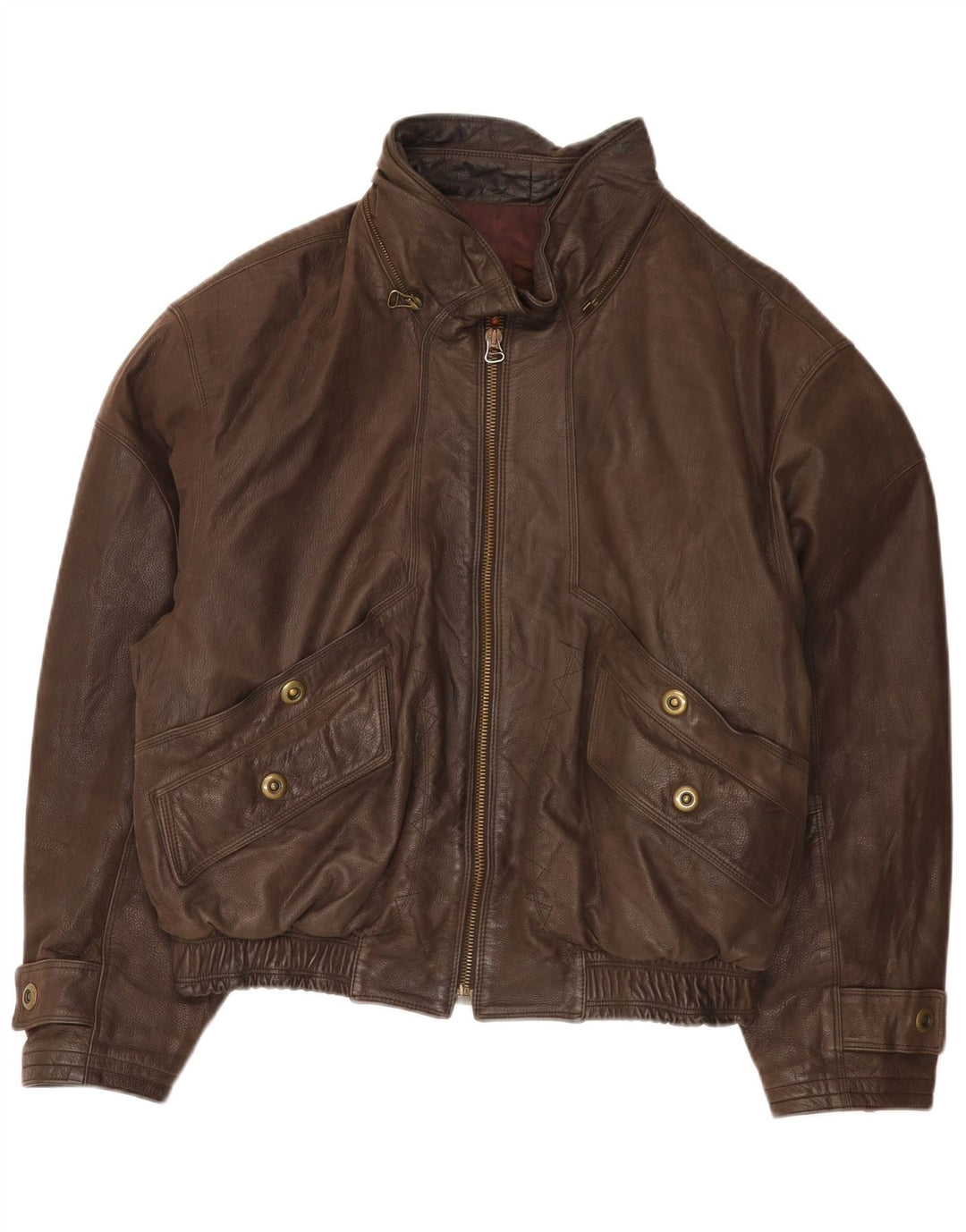 veste en cuir Bomber homme vintage EU 52 XL Cuir Marron