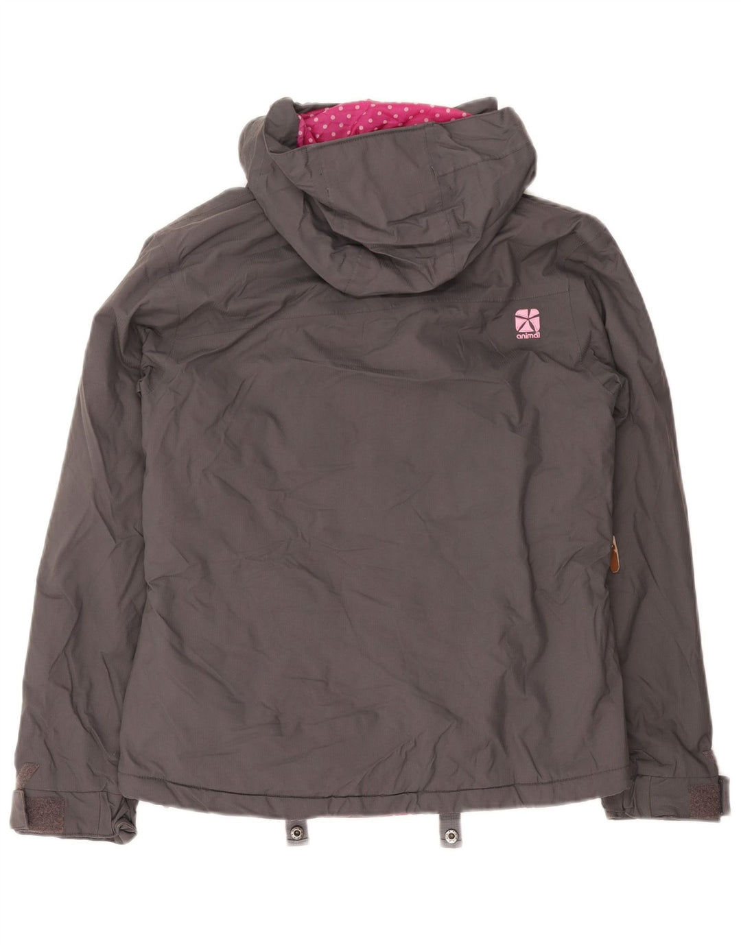 ANIMAL Veste coupe-vent à capuche pour femme UK 8 Small Gris Polyamide