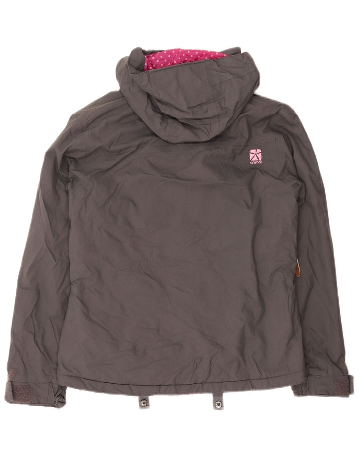 ANIMAL Veste coupe-vent à capuche pour femme UK 8 Small Gris Polyamide