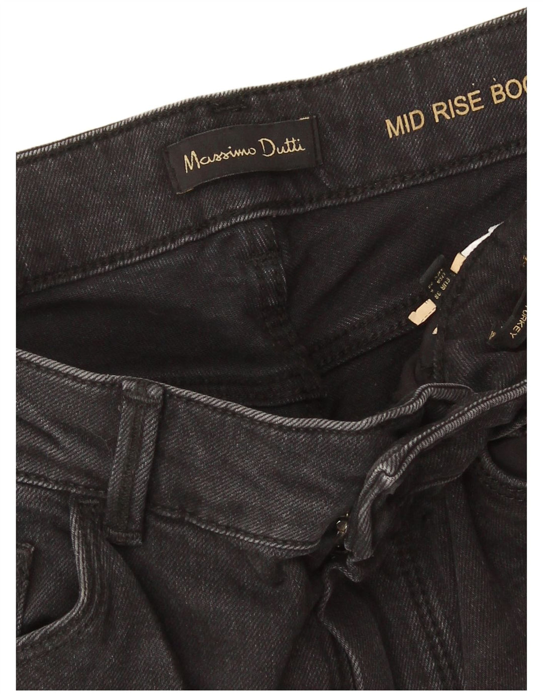 Massimo Dutti Jean bootcut taille moyenne pour femme EU 38 Small W28 L32 Gris