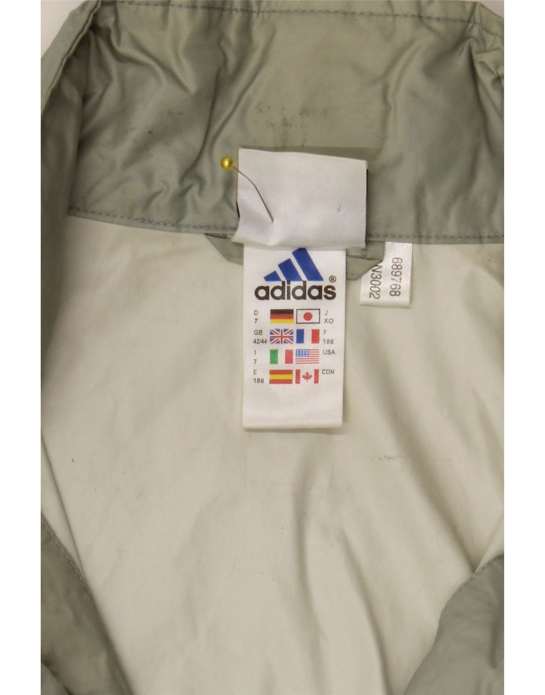 Adidas Veste de pluie à capuche pour homme UK 42/44 Large Vert Polyamide