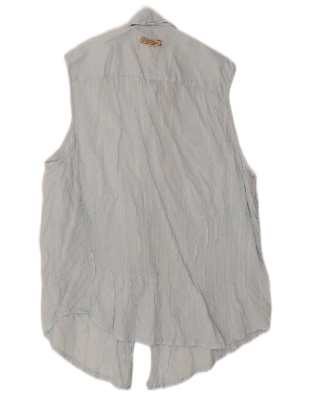 Marlboro Classics Chemise slim sans manches pour femme UK 14 Bleu moyen