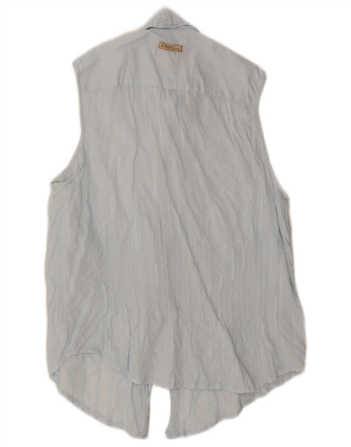 Marlboro Classics Chemise slim sans manches pour femme UK 14 Bleu moyen