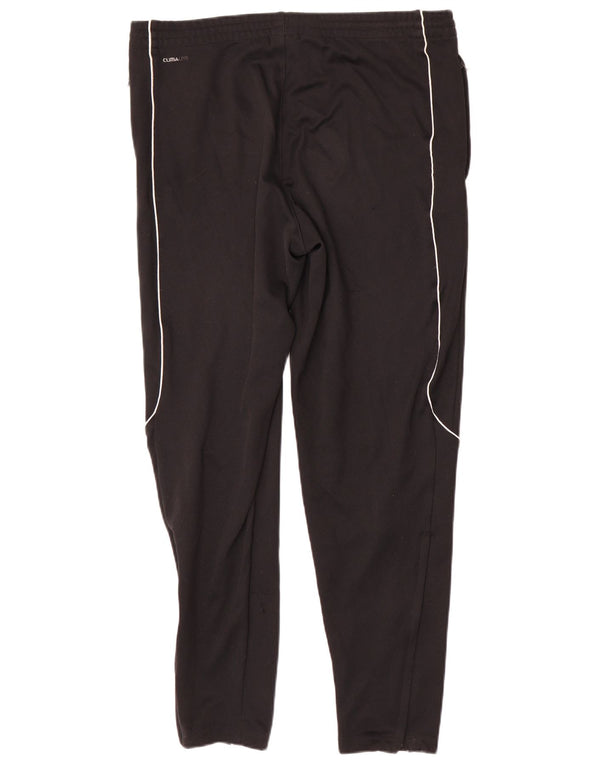 Adidas Mens Climalite Tracksuit Trousers Medium Black Colourblock Polyester