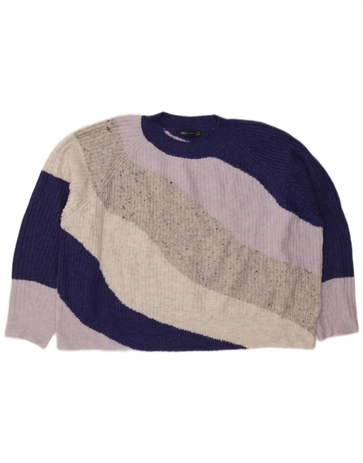 Marks & Spencer Pull ras du cou pour femme UK 18 XL Multicolore