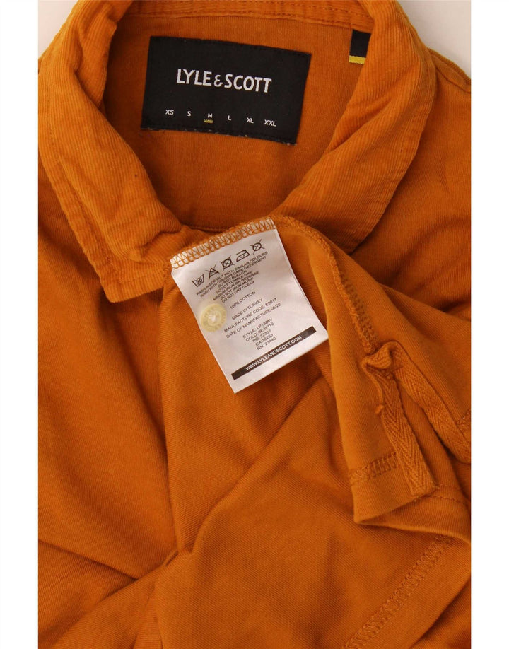 Lyle & Scott Polo à Manches Longues Homme Orange Moyen Coton