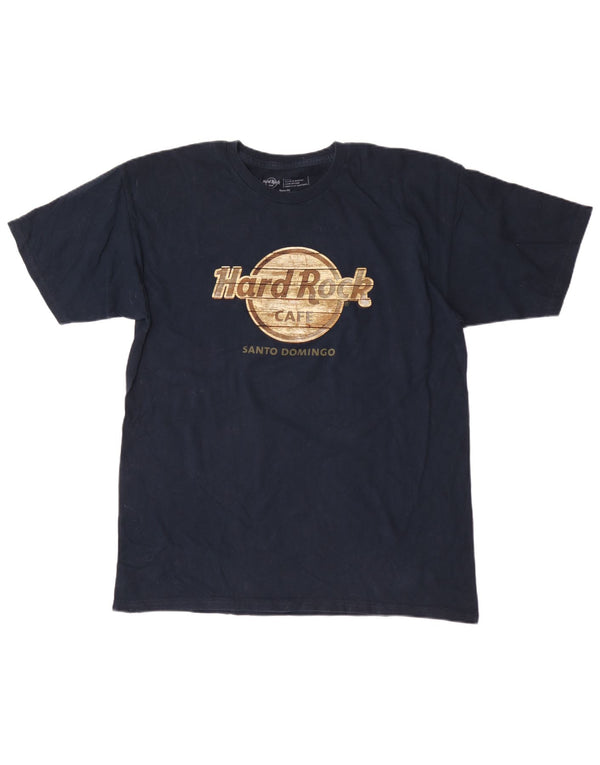 Hard Rock Cafe Santo Domingo T-shirt graphique pour homme Bleu marine Taille L