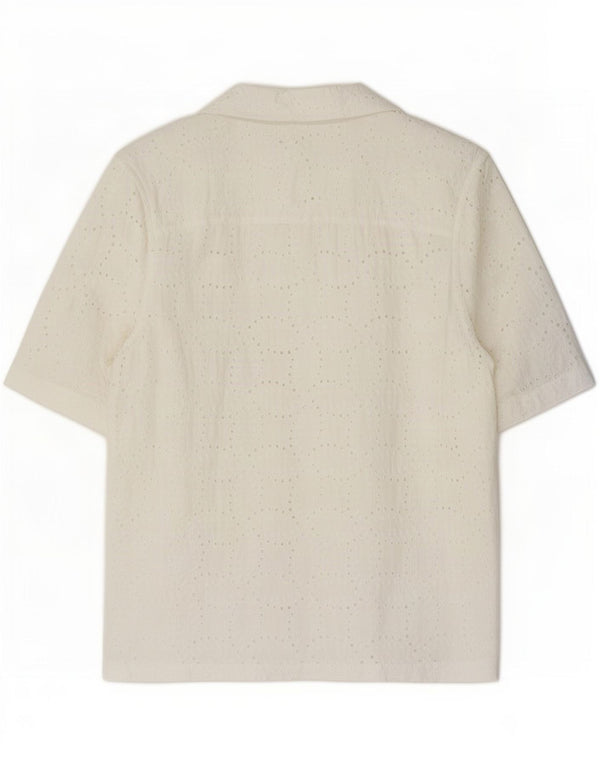 Zara Chemise transparente à manches courtes pour homme Petit Blanc