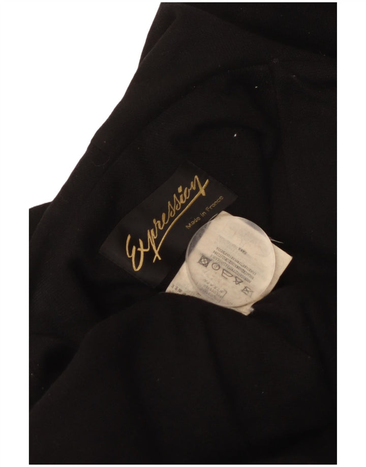 pardessus à capuche femme vintage UK 18 XL Polyester Noir