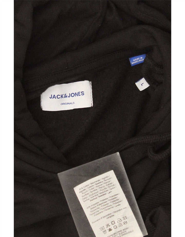 Jack & Jones Pull à capuche pour homme Large Noir Coton