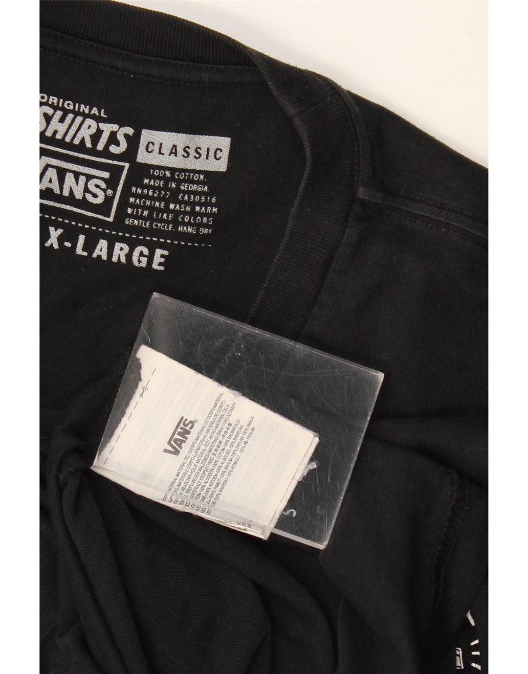 VANS T-shirt graphique coupe classique pour homme XL en coton noir