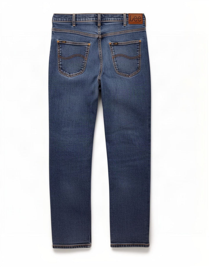 Lee Jean Droit Brooklyn Homme W36 L32 Bleu Coton