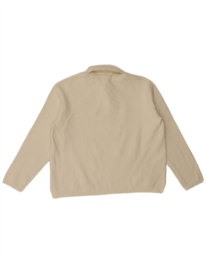 Zara Pull à col polo pour homme Petit Blanc cassé