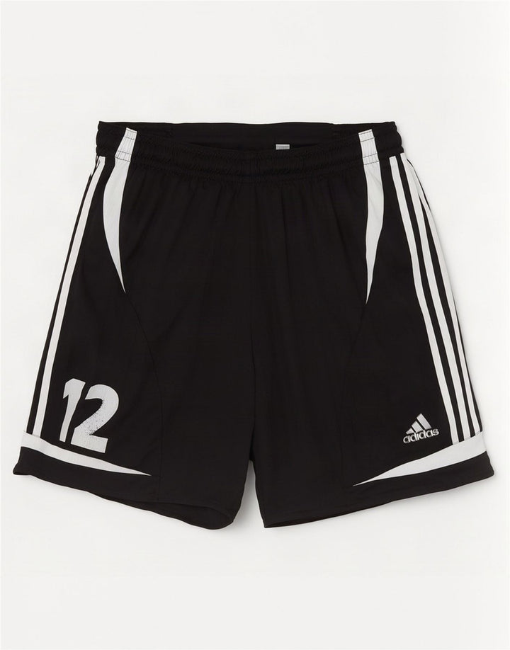 Adidas Short de sport graphique pour homme en polyester color block noir moyen