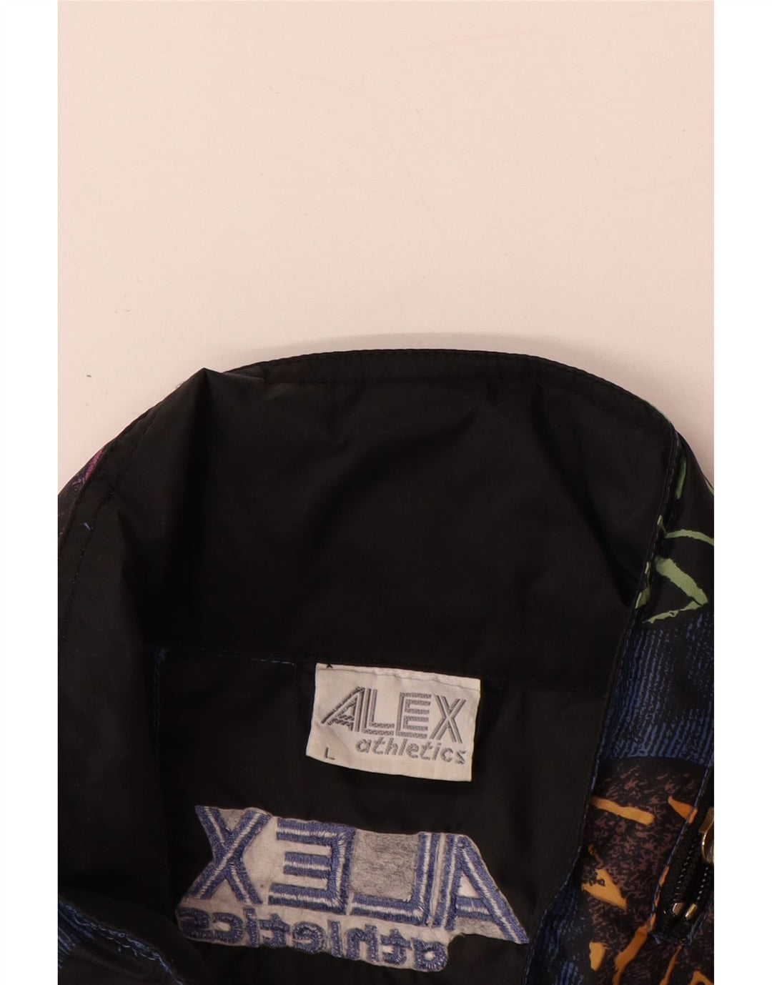 ALEX ATHLETICS Veste Anorak Homme UK 40 Grand Bleu Géométrique Polyamide