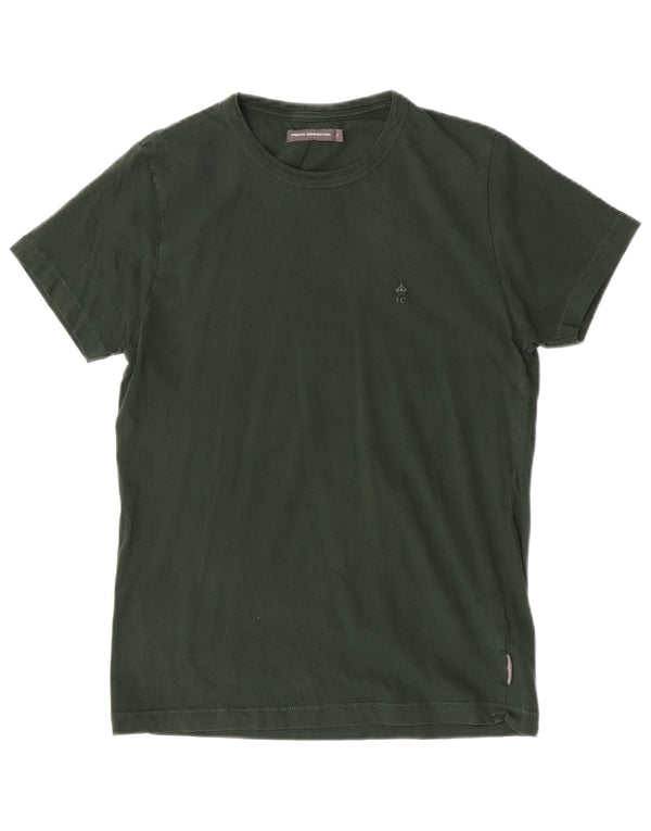French Connection T-Shirt Femme Vert Moyen UK 12 Coton