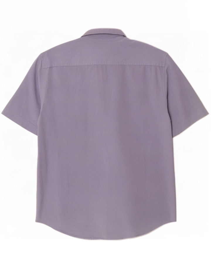 Jack Wills Chemise ajustée à manches courtes pour homme en coton bleu moyen