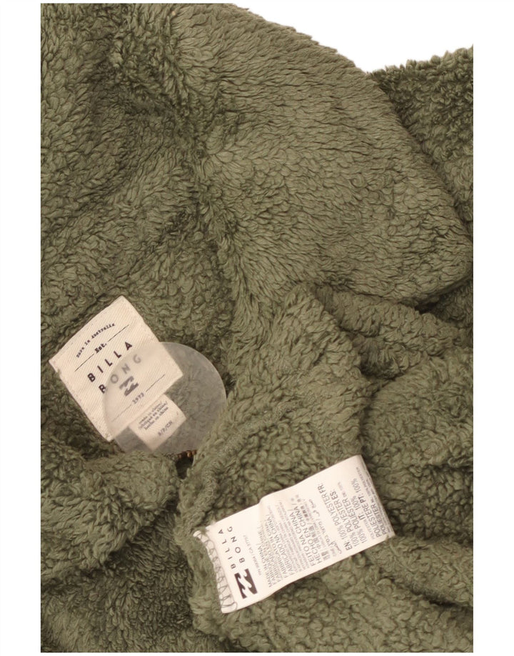 Billabong Veste polaire surdimensionnée pour femme UK 10 Small Vert Polyester