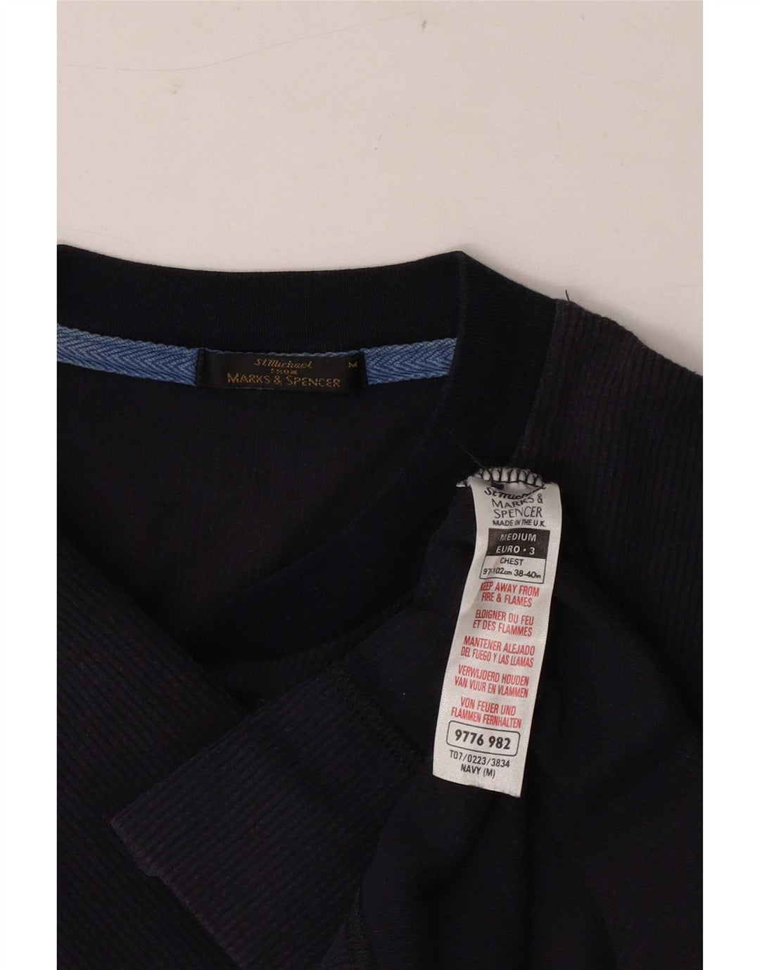 Marks & Spencer Sweat-Shirt Homme Bleu Marine Moyen Coton