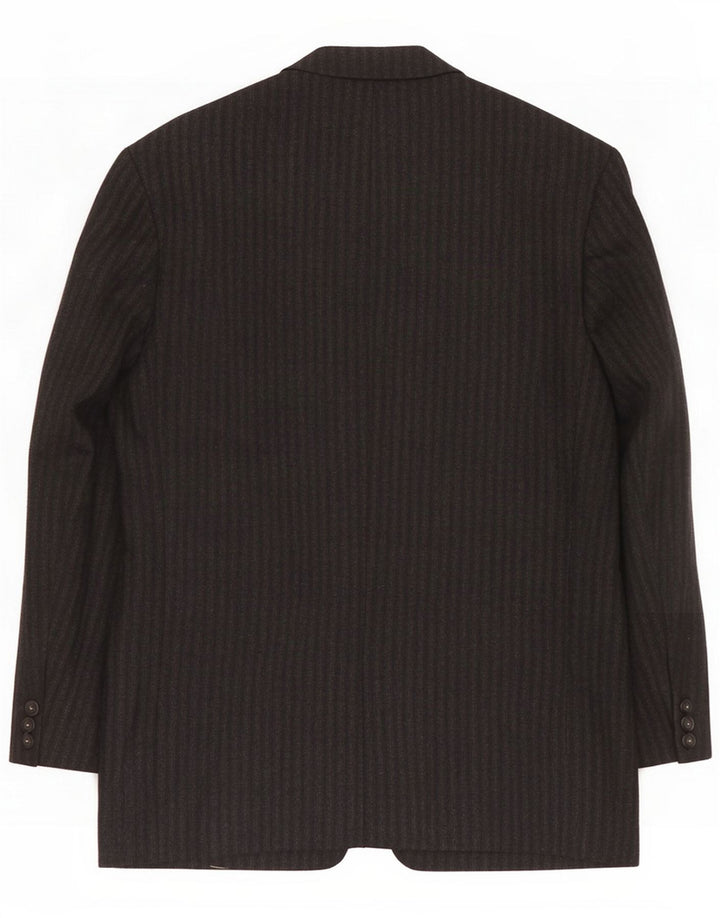 Mexx Veste blazer 4 boutons pour homme IT 50 Grande laine rayée noire