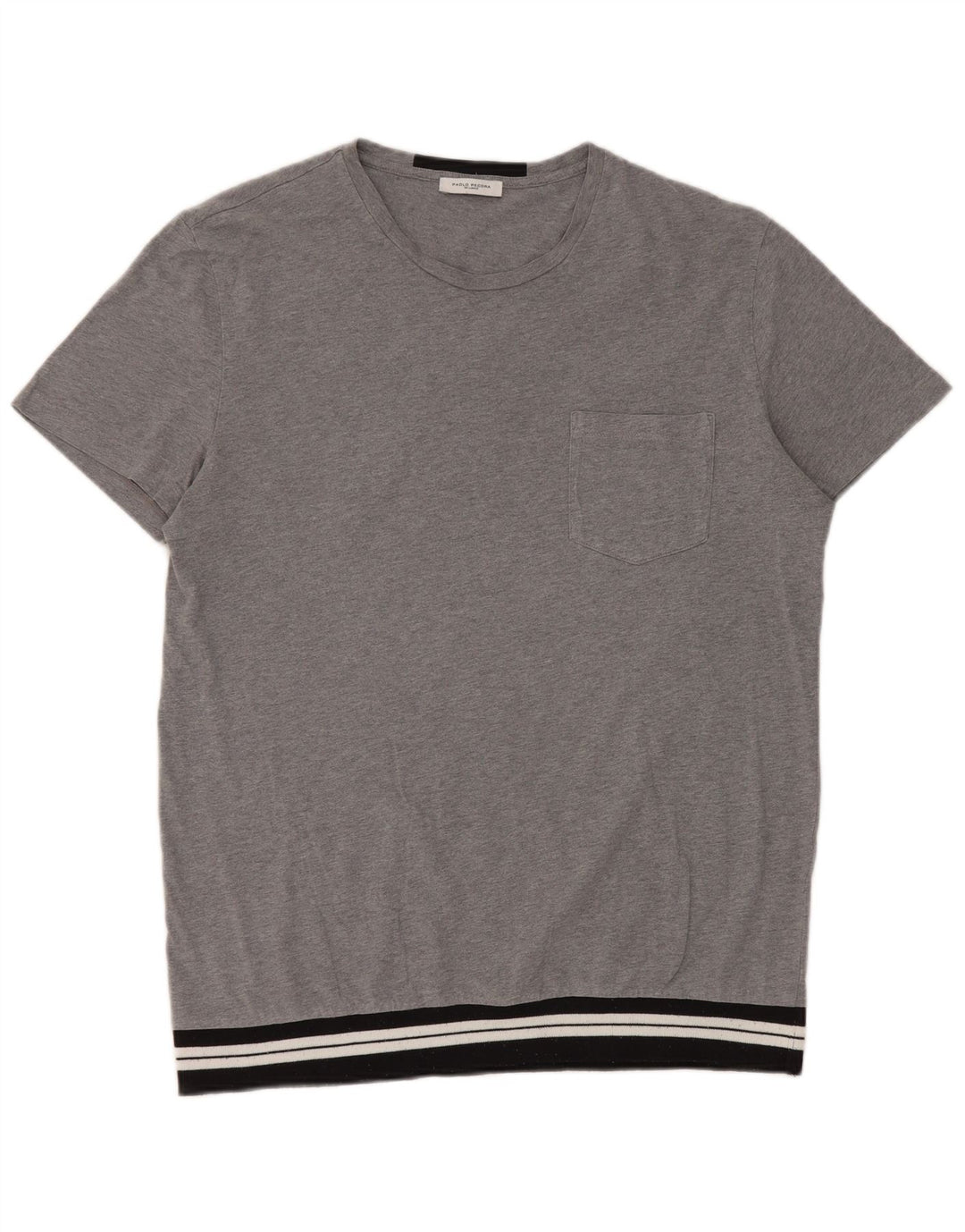Paolo Pecora T-Shirt Homme Gris Moyen Colourblock